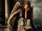 sadness, unhappy, fantasy, girl, angel